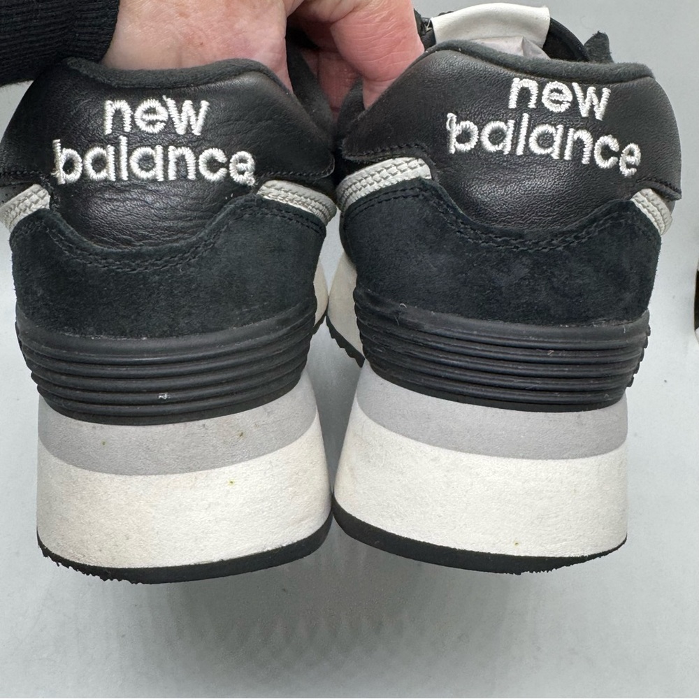 New Balance 574 Womens Black White Platform Sneakers Shoes WL574ZAB Size 8 - Picture 10 of 12